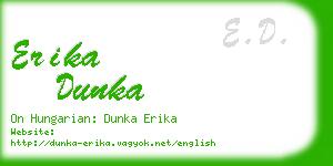 erika dunka business card